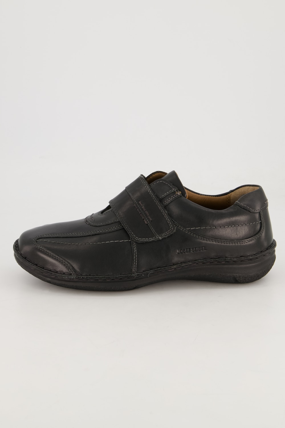Grote Maten Lage schoen met klittenband, Heren, zwart, Maat: 47, Leer, JP1880