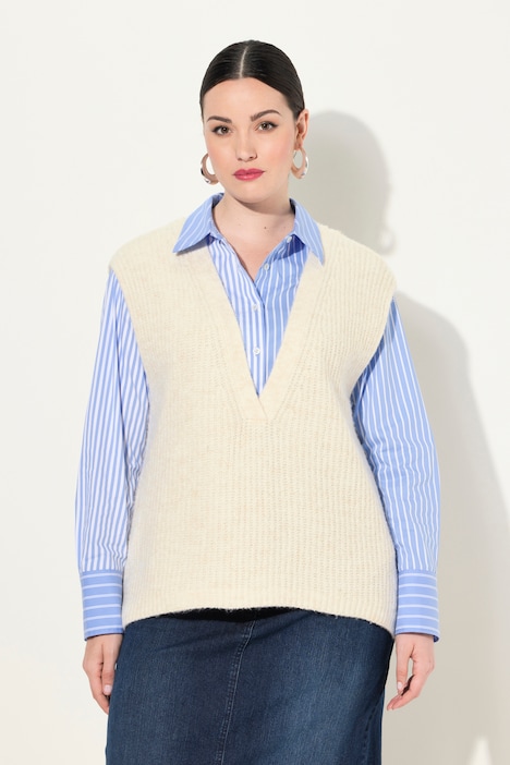 Ribbed Knit Sweater Vest