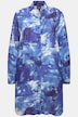 Longbluse, Batikmuster, A-Linie, Stehkragen, Langarm