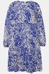 Sukienka, nadruk na całej powierzchni, dekolt tunikowy, długi rękaw