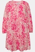 Kleid, Alloverdruck, Tunika-Ausschnitt, Langarm