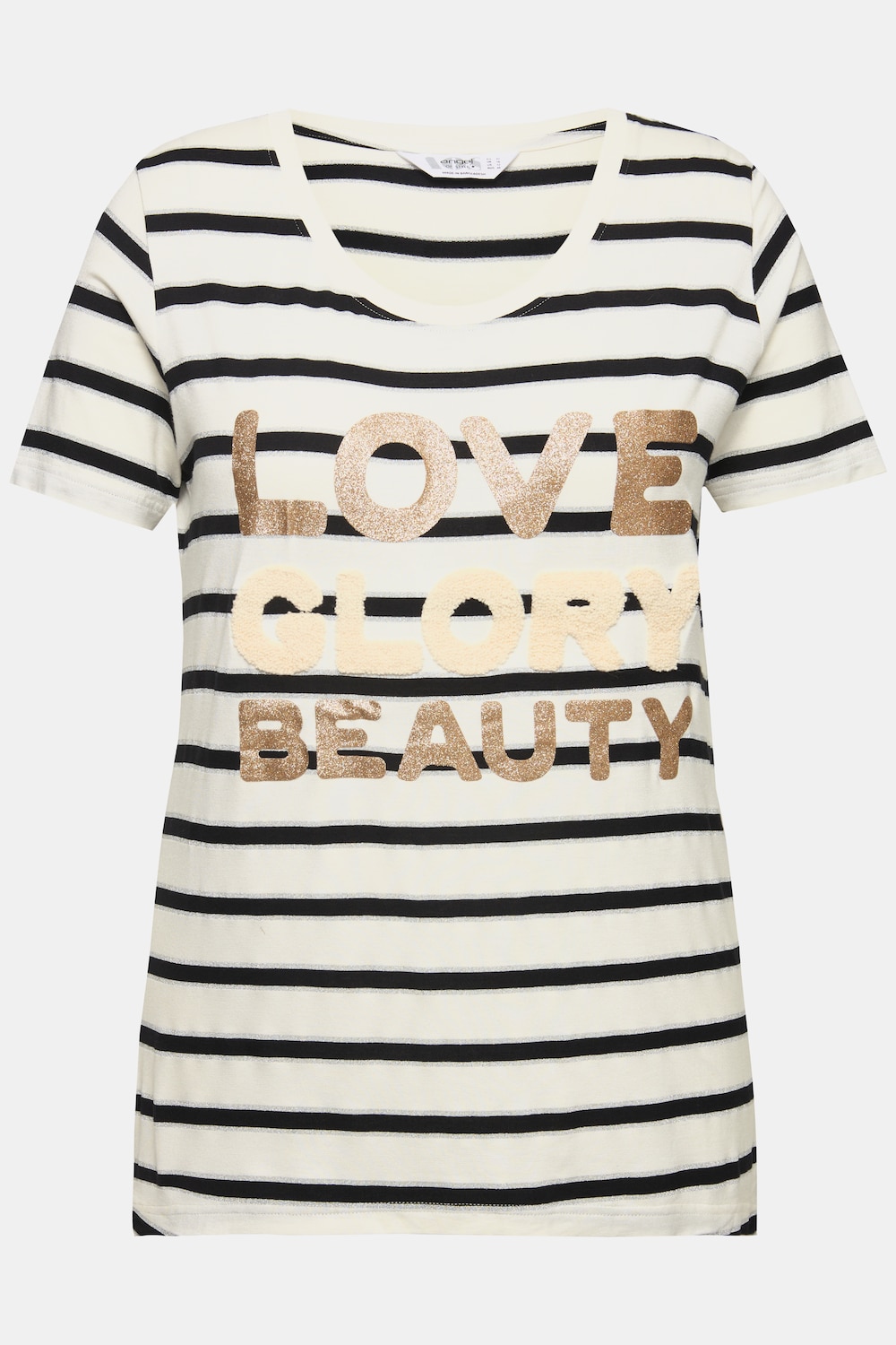 Stora storlekar T-shirt, Dam, svart, storlek: 44, Viskos, Angel of Style