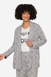 Kimono, zebraprint, åben form, vide, lange ærmer