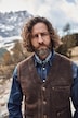 Gilet JP 1880 en cuir véritable, boutons - jusqu'au 7 XL