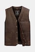 Gilet JP 1880 en cuir véritable, boutons - jusqu'au 7 XL