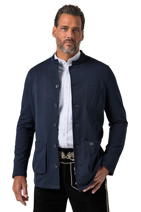 Teplákový tradiční janker FLEXNAMIC® kolekce tradiční módy, teplákovina, stojáček, potisk, do 8XL