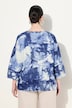 Pullover, batikprint, rhinsten, V-udskæring, 3/4-ærmer