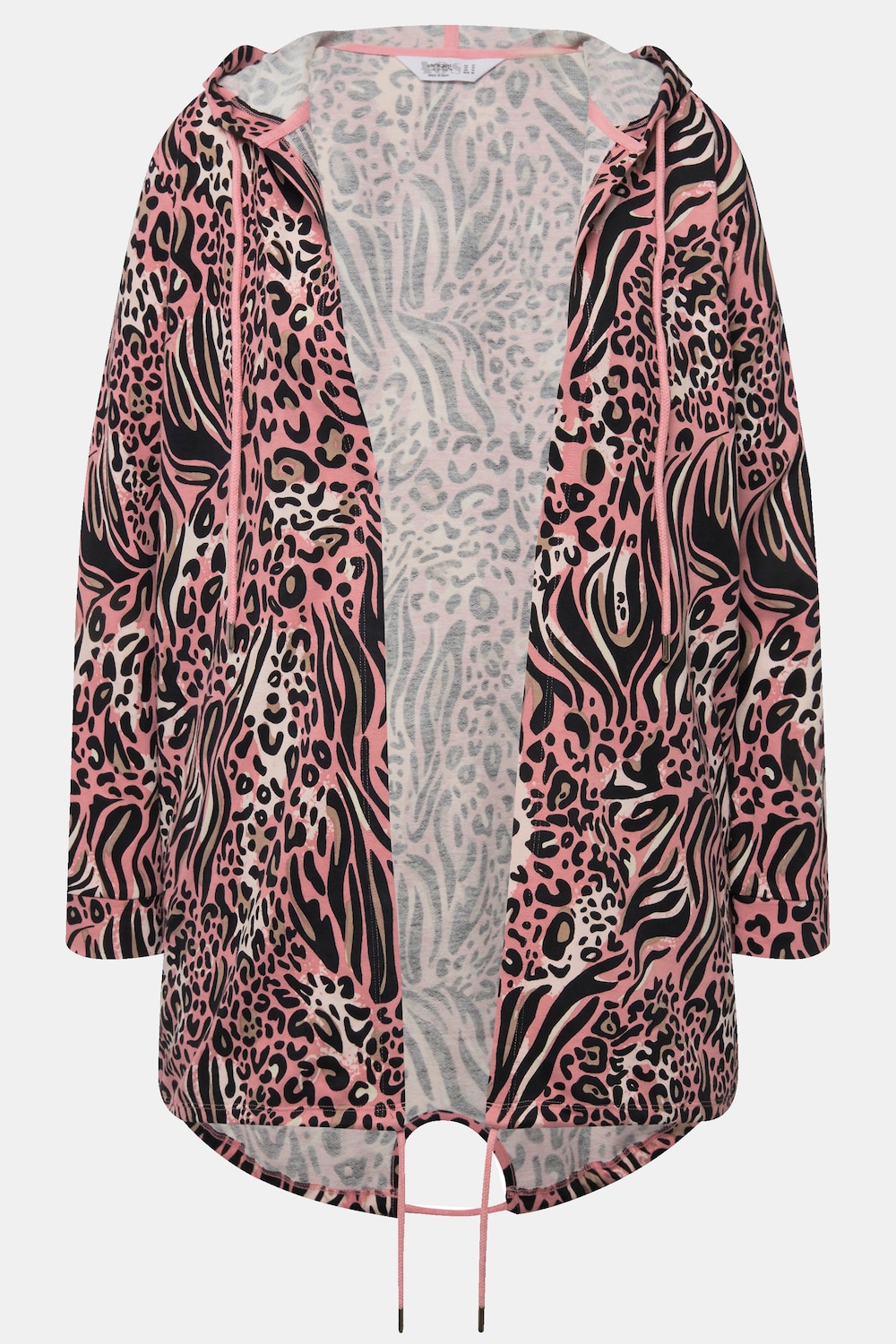Stora storlekar Hoodiejacka, Dam, rosa, storlek: 48, Bomull, Angel of Style