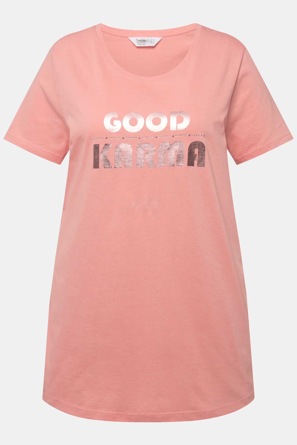 Stora storlekar T-shirt, Dam, rosa, storlek: 46, Bomull, Angel of Style