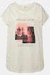 Dropped Shoulder Crew Neck T-Shirt with Large Print