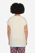 Dropped Shoulder Crew Neck T-Shirt with Large Print