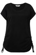Tričko, overisze, kulatý výstřih, postranní řasení