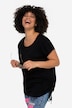 T-shirt, oversize, rund hals, samlinger i siden