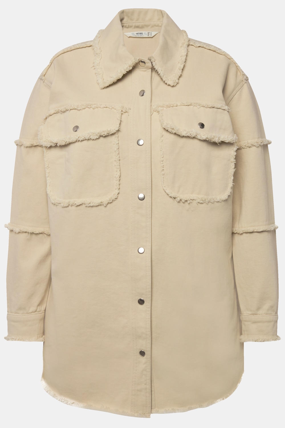 Stora storlekar Jacka, Dam, beige, storlek: 52, Bomull, Angel of Style