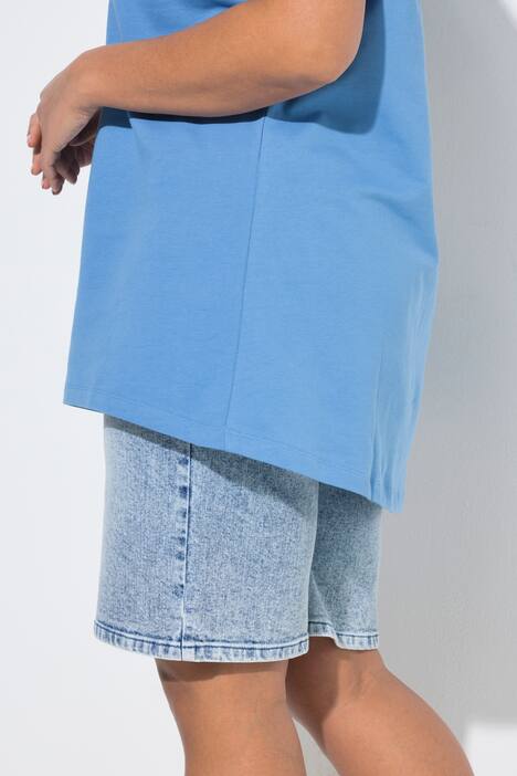 Trui, oversized, V-hals, gestreepte manchetten