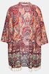Kimono, Mustermix, offene Form, weite 3/4-Ärmel