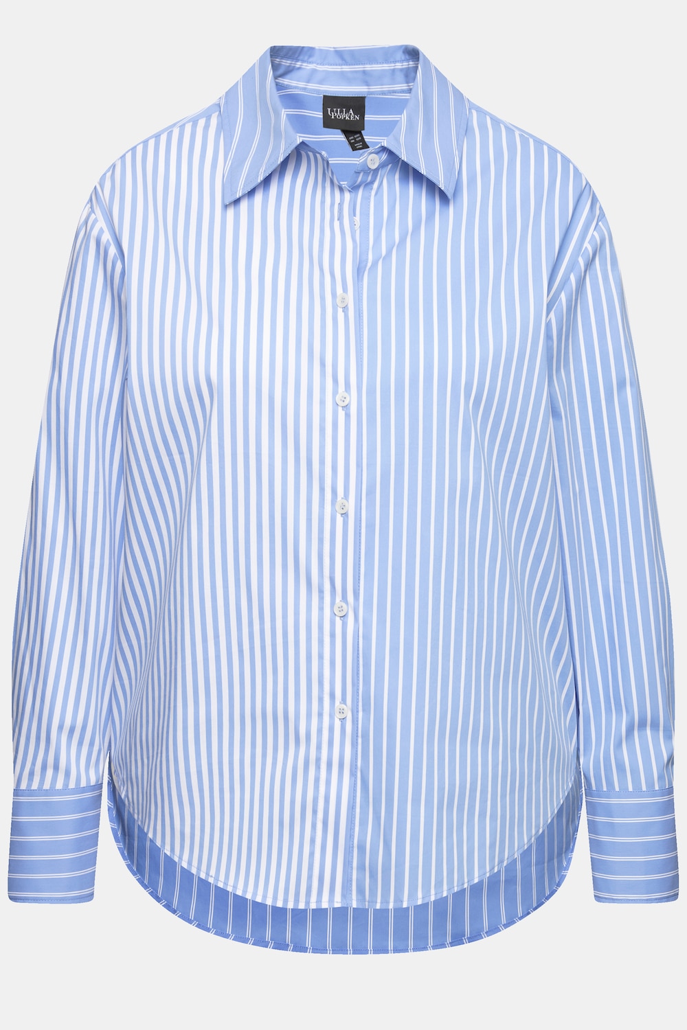 Stora storlekar Skjorta, Dam, blå, storlek: 58/60, Bomull/Polyester, Ulla Popken