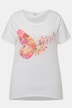 T-Shirt, Schmetterlings-Druck, Rundhals, Halbarm