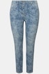 Jeans, smal passform, heldekkende trykk, 5-lommer