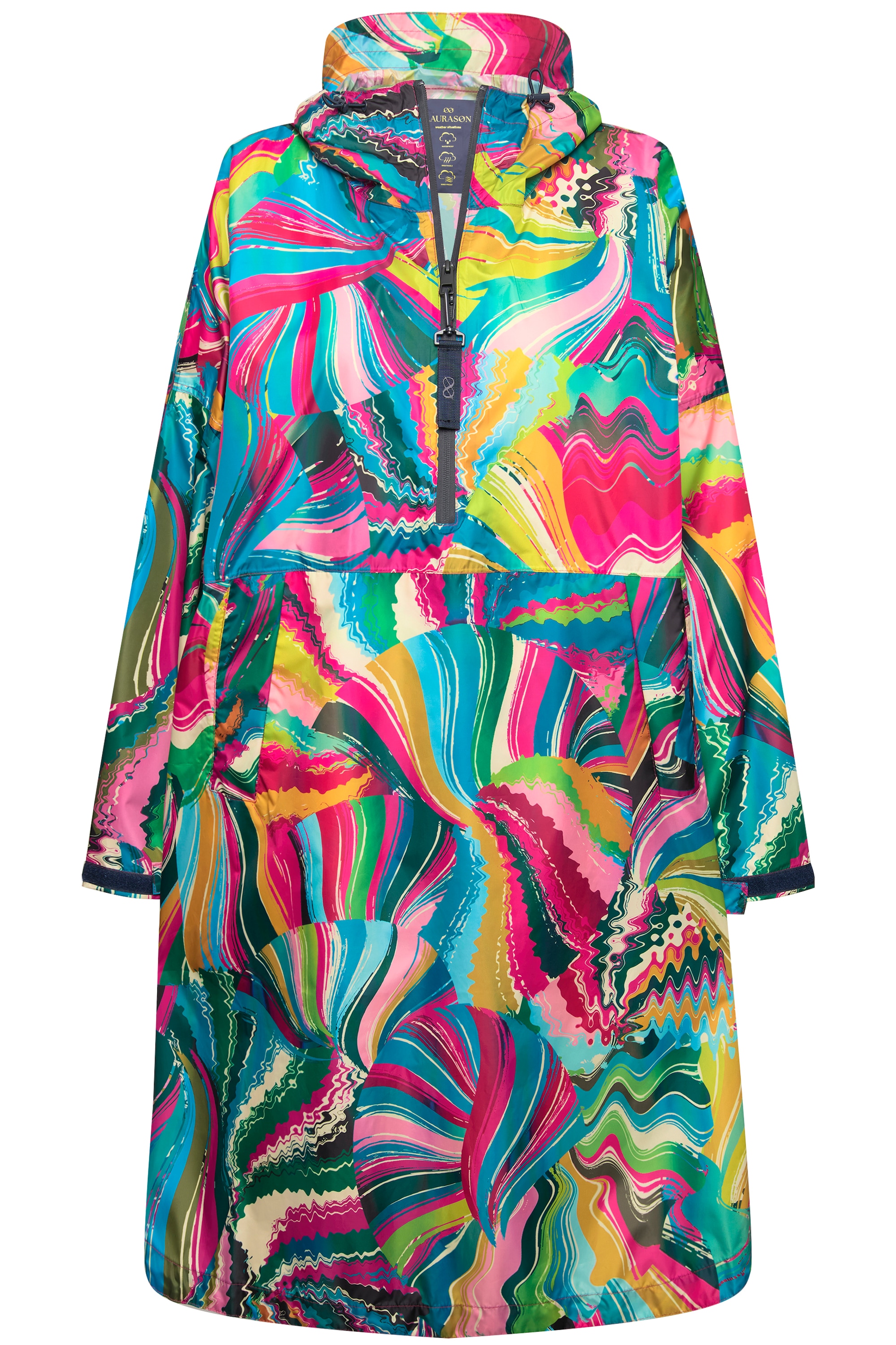 Laurasøn Damen Funktions Regencape Unisex Print Kapuze 831403
