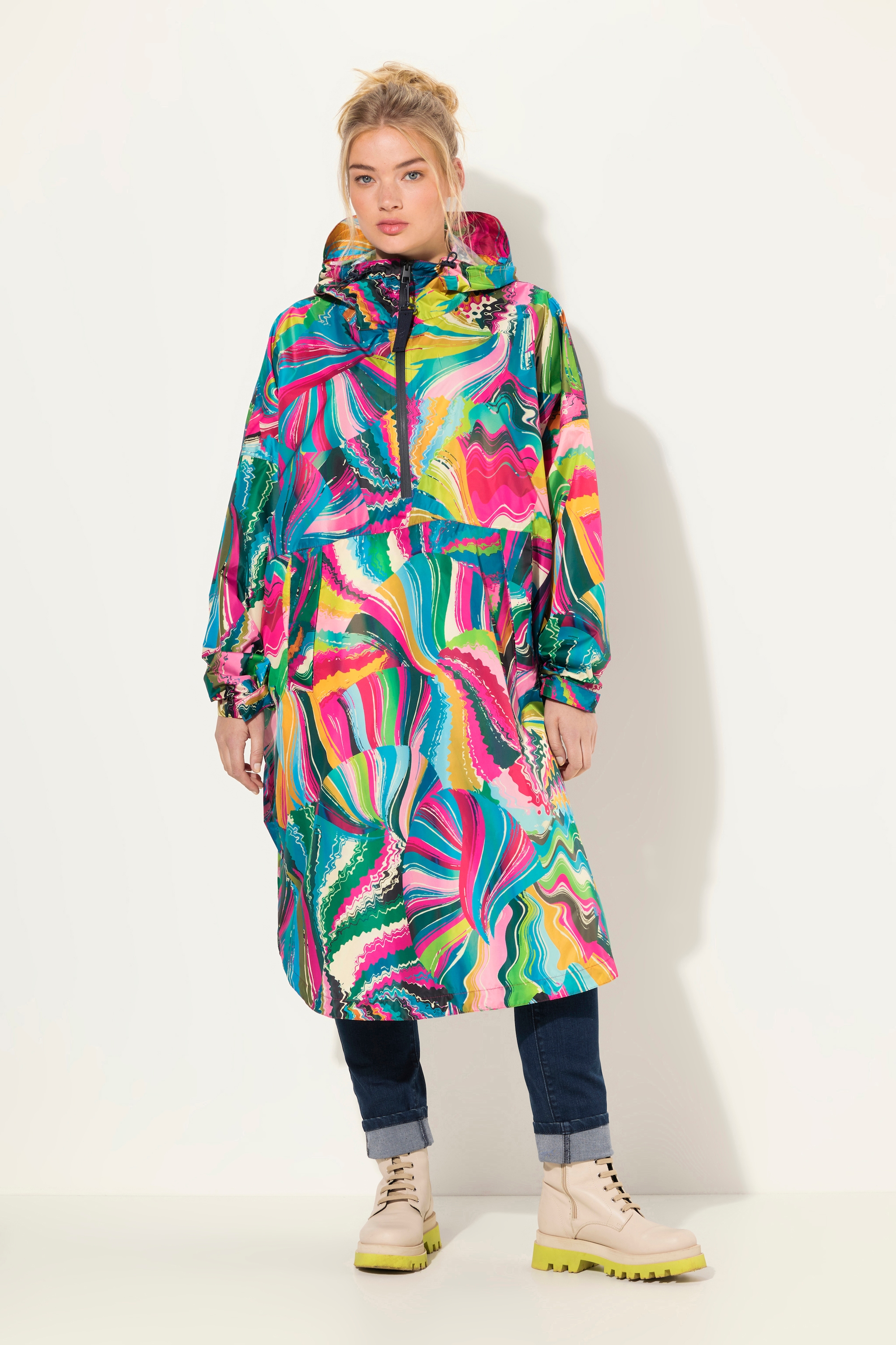 Laurasøn Damen Funktions Regencape Unisex Print Kapuze 831403