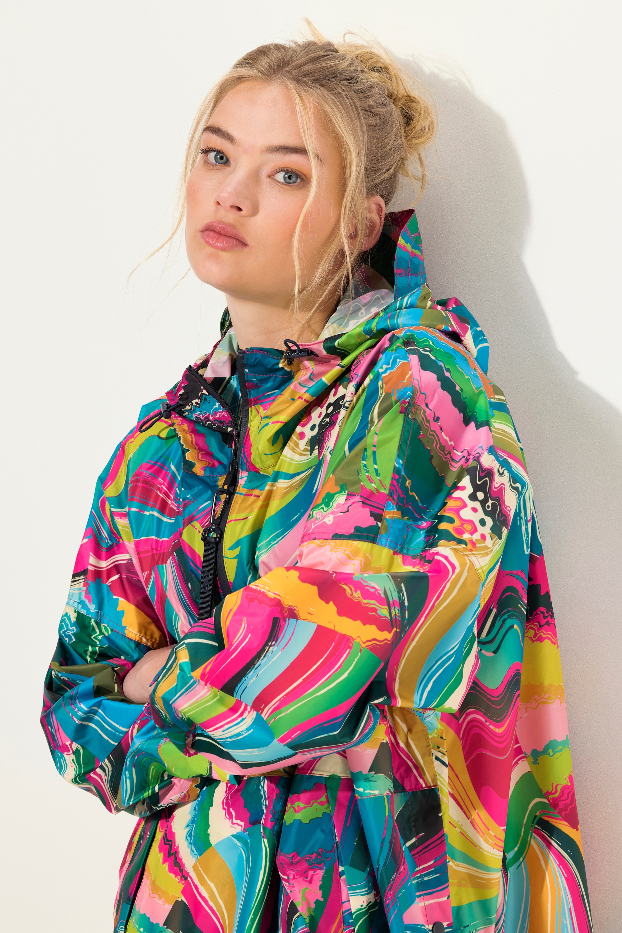 Laurasøn Damen Funktions Regencape Unisex Print Kapuze 831403