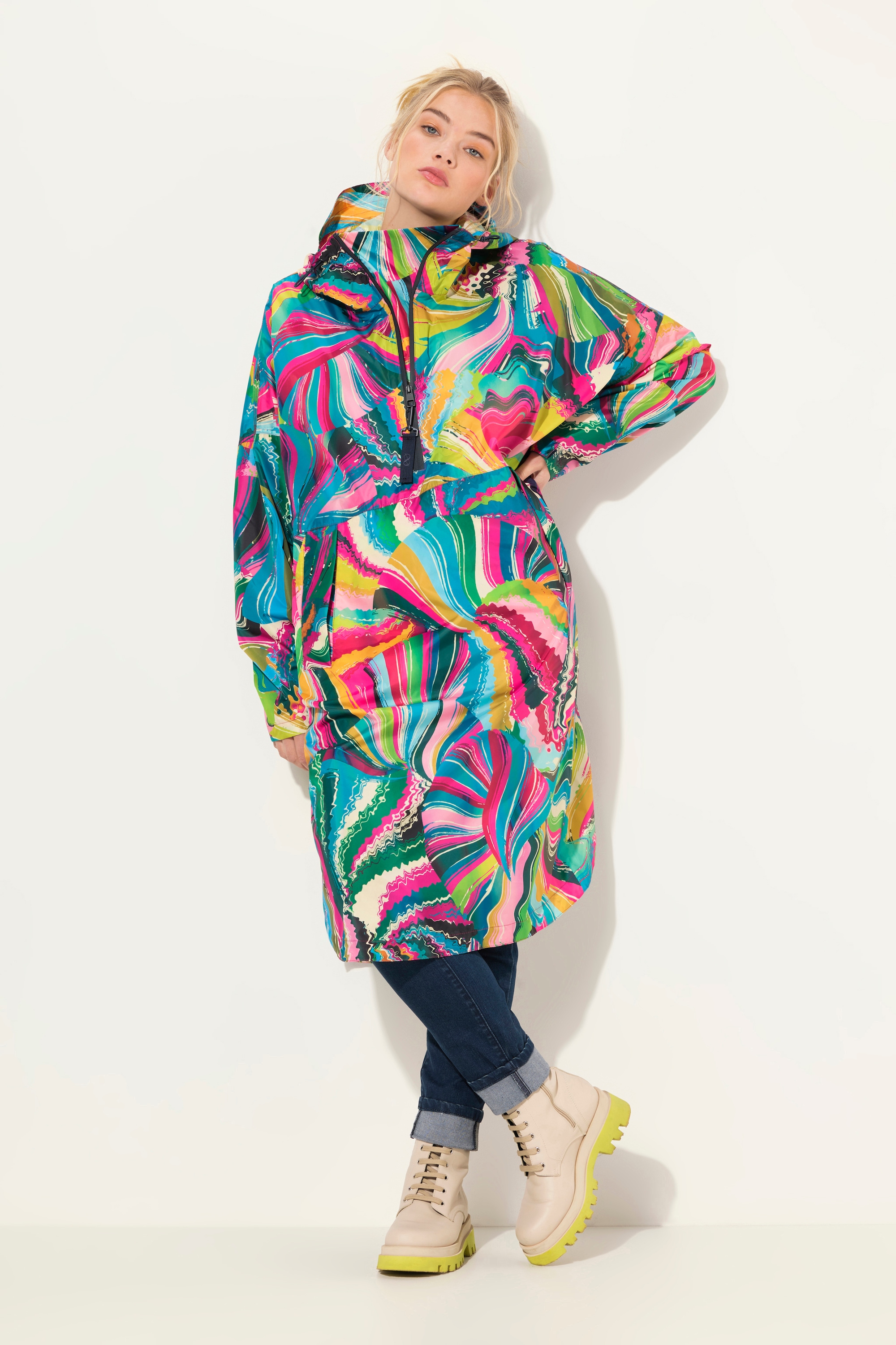 Laurasøn Damen Funktions Regencape Unisex Print Kapuze 831403