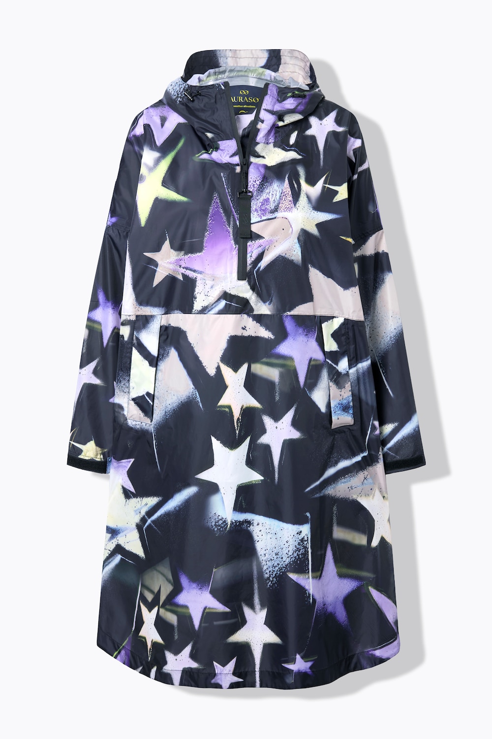 Stora storlekar Funktions-regncape, Dam, rosa, storlek: One Size, Polyester, LAURASON