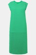 Robe midi en jersey oversized, sans manches. Col rond et fentes sur les côtés. Motif à rayures.