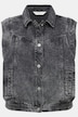 Jeans-Weste, Loose Fit, Hemdkragen, seitlich elastischer Saum