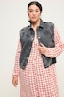 Jeans-Weste, Loose Fit, Hemdkragen, seitlich elastischer Saum