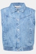 Jeans-Weste, Loose Fit, Hemdkragen, seitlich elastischer Saum