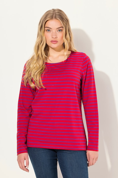 Striped Shirt Crew Neck Long Sleeve