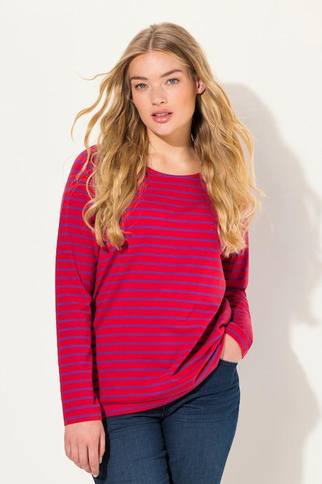 Striped Shirt Crew Neck Long Sleeve