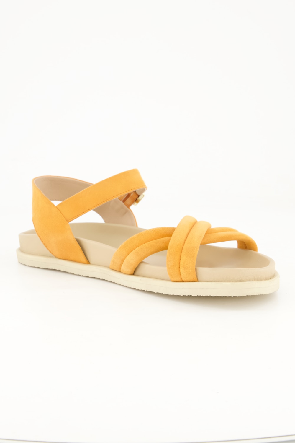 Riemen-Sandalen, Damen, orange, Größe: 40, Leder, Ulla Popken