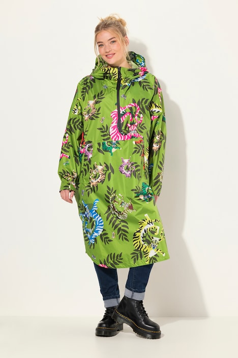 Funktions-Regencape, Unisex, Print, Kapuze