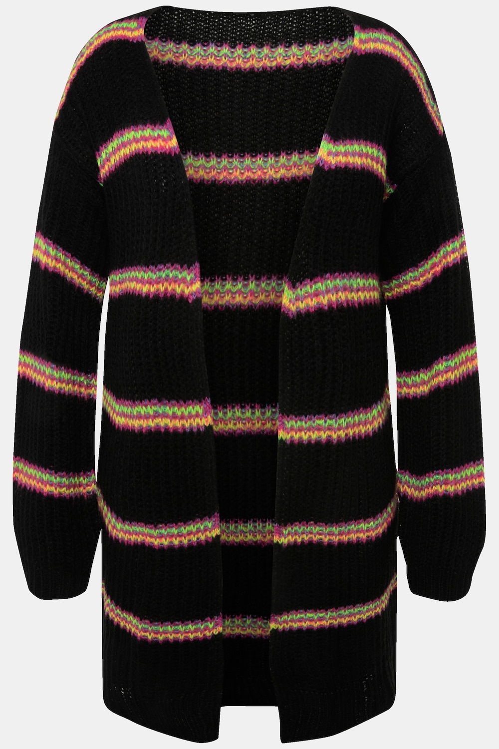 Stora storlekar Stickad kofta, Dam, svart, storlek: 44/46, Syntetfibrer, Mia Moda