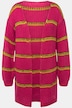 Striped Long-Sleeve Open Front Cardigan