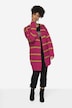 Striped Long-Sleeve Open Front Cardigan