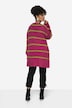 Striped Long-Sleeve Open Front Cardigan