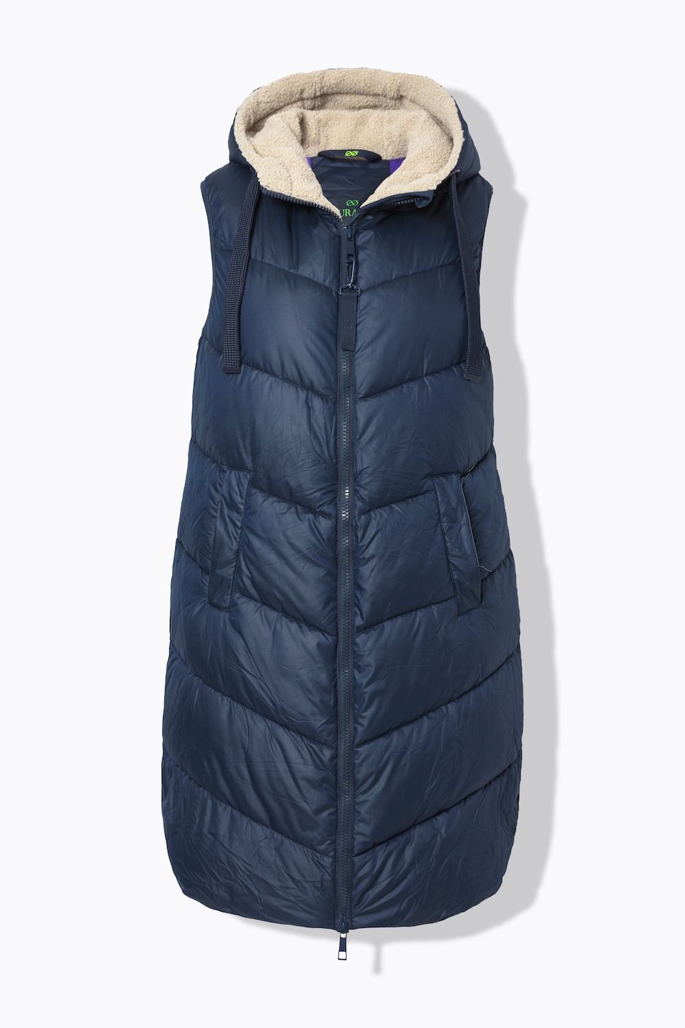 Stora storlekar Quiltad väst, Dam, blå, storlek: 3XL, Polyester, LAURASON
