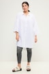 Muslin 3/4 Sleeve Button Down Shirt Dress