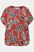 Blusenshirt, oversized, Palmen Print, V-Ausschnitt