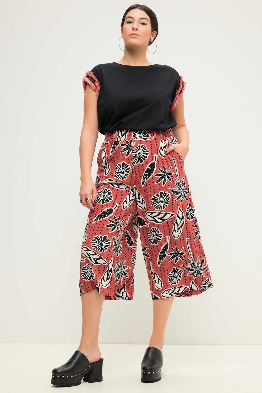 Große Größen Culottes, Damen, rot, Größe: 56, Viskose, Studio Untold