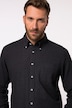 Chemise en flanelle JP 1880 à manches longues et col à pointes boutonnées, coupe Modern Fit - jusqu'au 8 XL