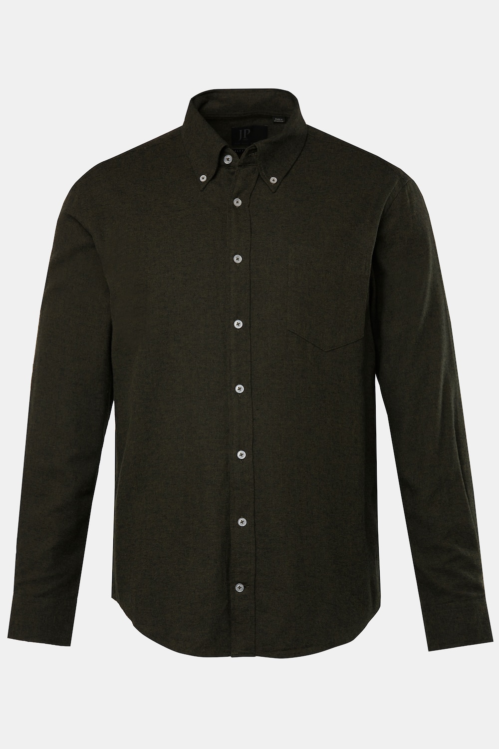 JP 1880 Flanellhemd, Langarm, Buttondown-Kragen, Modern Fit, bis 8 XL