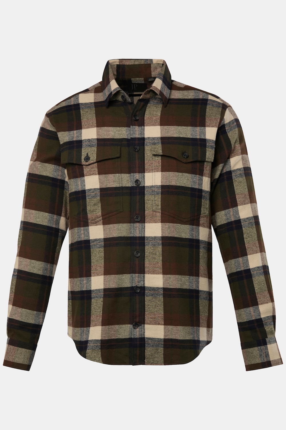 JP 1880 Karo-Flanellhemd, Langarm, Kentkragen, Modern Fit, bis 8 XL