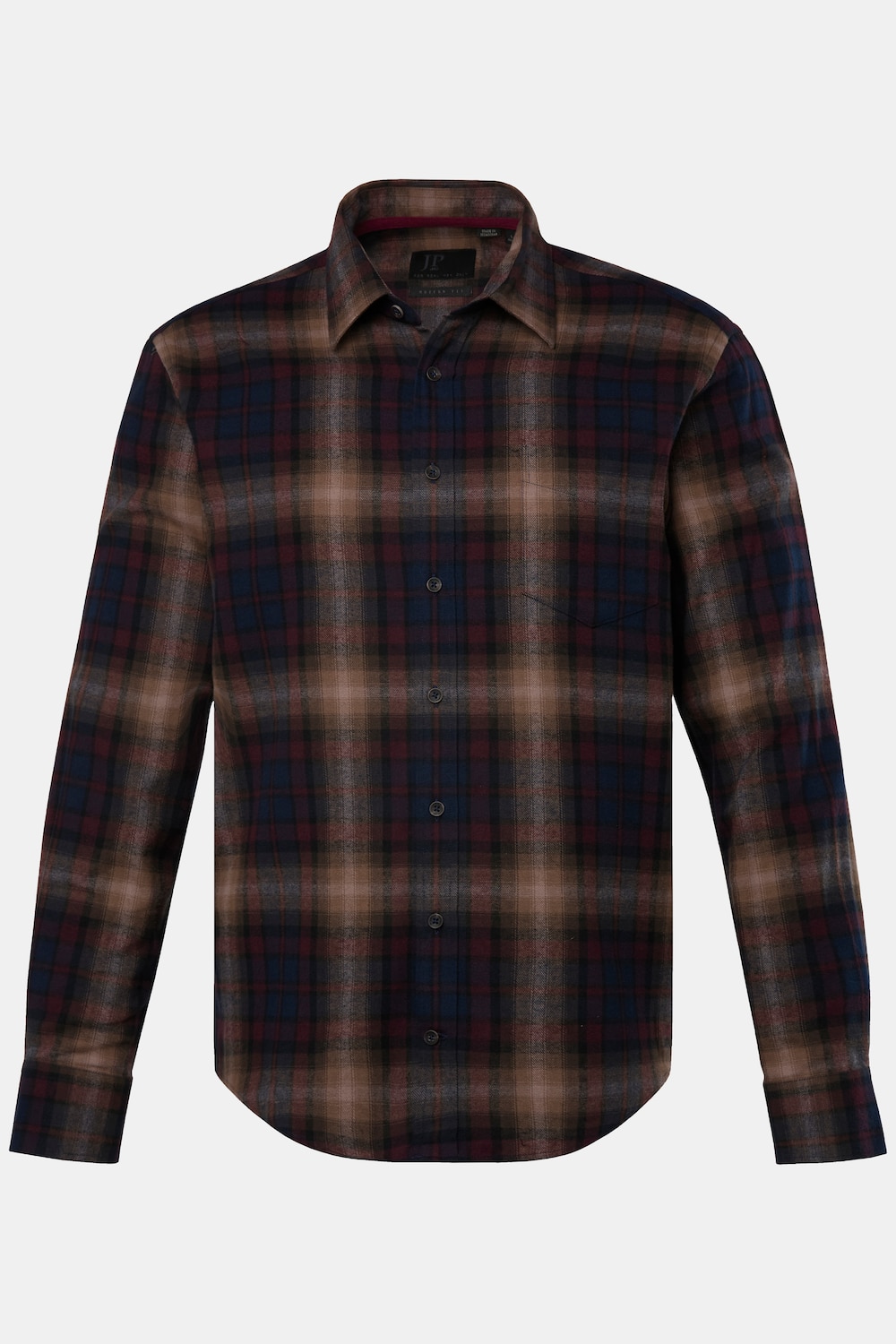 JP 1880 Karo-Flanellhemd, Langarm, Kentkragen, Modern Fit, bis 8 XL