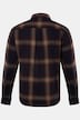 Chemise JP 1880 en flanelle à carreaux, manches longues et col Kent, coupe Modern Fit - jusqu'au 8 XL