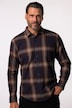 Chemise JP 1880 en flanelle à carreaux, manches longues et col Kent, coupe Modern Fit - jusqu'au 8 XL